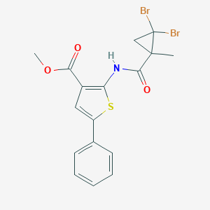 Methyl 2-{[(2,2-dibromo-1-methylcyclopropyl)carbonyl]amino}-5-phenyl-3-thiophenecarboxylate