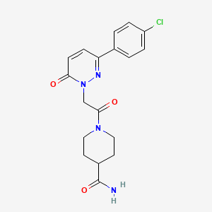 molecular formula C18H19ClN4O3 B4515430 1-{[3-(4-chlorophenyl)-6-oxopyridazin-1(6H)-yl]acetyl}piperidine-4-carboxamide 