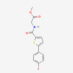 molecular formula C14H12FNO3S B4515435 methyl N-{[5-(4-fluorophenyl)-2-thienyl]carbonyl}glycinate 