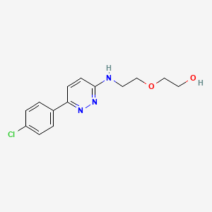 molecular formula C14H16ClN3O2 B4515448 2-(2-{[6-(4-Chlorophenyl)pyridazin-3-yl]amino}ethoxy)ethanol 