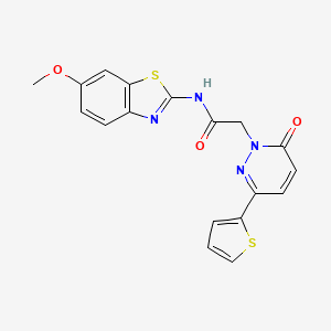 N-[(2Z)-6-methoxy-1,3-benzothiazol-2(3H)-ylidene]-2-[6-oxo-3-(thiophen-2-yl)pyridazin-1(6H)-yl]acetamide