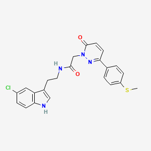 molecular formula C23H21ClN4O2S B4515462 N-[2-(5-chloro-1H-indol-3-yl)ethyl]-2-{3-[4-(methylsulfanyl)phenyl]-6-oxopyridazin-1(6H)-yl}acetamide 