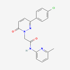 molecular formula C18H15ClN4O2 B4515469 2-(3-(4-chlorophenyl)-6-oxopyridazin-1(6H)-yl)-N-(6-methylpyridin-2-yl)acetamide 