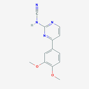 molecular formula C13H12N4O2 B4515499 [4-(3,4-Dimethoxyphenyl)pyrimidin-2-yl]cyanamide 