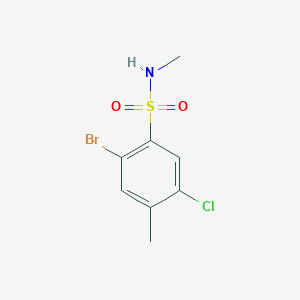 molecular formula C8H9BrClNO2S B4515505 2-Bromo-5-chloro-N,4-dimethylbenzene-1-sulfonamide 