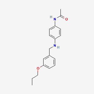 molecular formula C18H22N2O2 B4515506 N-{4-[(3-propoxybenzyl)amino]phenyl}acetamide 