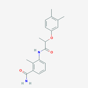 molecular formula C19H22N2O3 B4515513 3-{[2-(3,4-dimethylphenoxy)propanoyl]amino}-2-methylbenzamide 