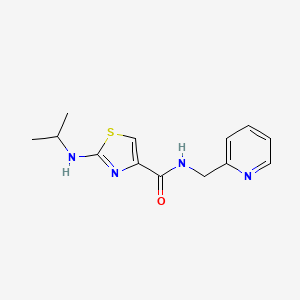 molecular formula C13H16N4OS B4515538 2-(isopropylamino)-N-(2-pyridylmethyl)-1,3-thiazole-4-carboxamide 