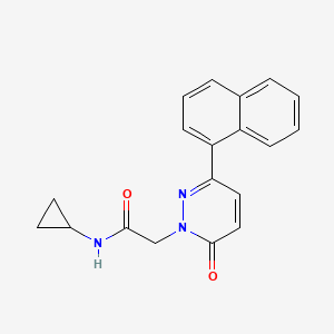 molecular formula C19H17N3O2 B4515541 N-cyclopropyl-2-[3-(naphthalen-1-yl)-6-oxopyridazin-1(6H)-yl]acetamide 