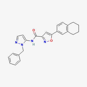 molecular formula C24H22N4O2 B4515547 N-(1-benzyl-1H-pyrazol-5-yl)-5-(5,6,7,8-tetrahydronaphthalen-2-yl)-1,2-oxazole-3-carboxamide 