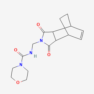 N-[(3,5-dioxo-4-azatricyclo[5.2.2.02,6]undec-8-en-4-yl)methyl]morpholine-4-carboxamide