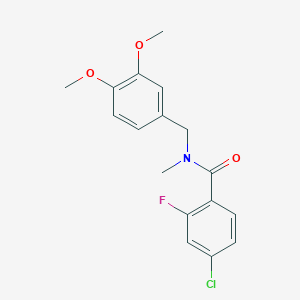 4-chloro-N-(3,4-dimethoxybenzyl)-2-fluoro-N-methylbenzamide