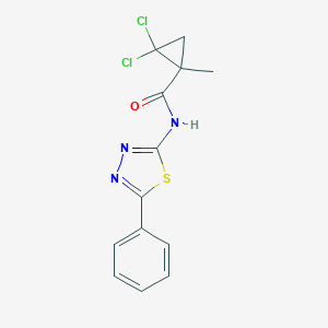 2,2-dichloro-1-methyl-N-(5-phenyl-1,3,4-thiadiazol-2-yl)cyclopropanecarboxamide