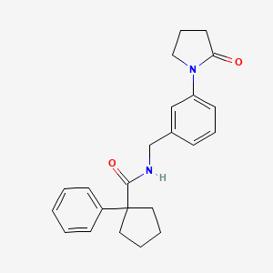 N-[3-(2-oxo-1-pyrrolidinyl)benzyl]-1-phenylcyclopentanecarboxamide