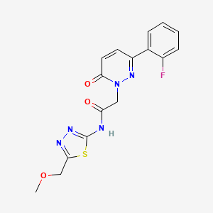 2-[3-(2-fluorophenyl)-6-oxopyridazin-1(6H)-yl]-N-[(2E)-5-(methoxymethyl)-1,3,4-thiadiazol-2(3H)-ylidene]acetamide