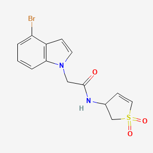 2-(4-bromo-1H-indol-1-yl)-N-(1,1-dioxido-2,3-dihydrothiophen-3-yl)acetamide