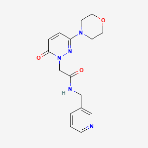 molecular formula C16H19N5O3 B4515588 2-[3-(morpholin-4-yl)-6-oxopyridazin-1(6H)-yl]-N-(pyridin-3-ylmethyl)acetamide 