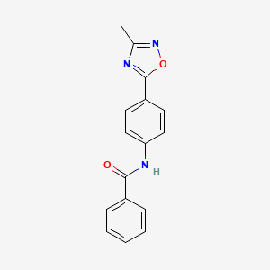 N-[4-(3-methyl-1,2,4-oxadiazol-5-yl)phenyl]benzamide