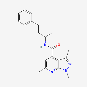 1,3,6-trimethyl-N-(4-phenylbutan-2-yl)-1H-pyrazolo[3,4-b]pyridine-4-carboxamide