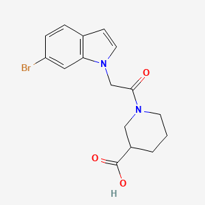 1-[(6-bromo-1H-indol-1-yl)acetyl]piperidine-3-carboxylic acid