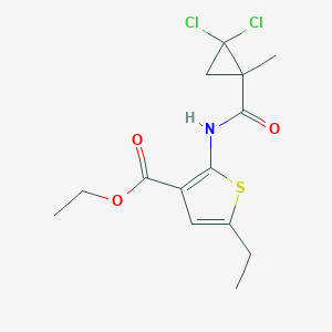 Ethyl 2-{[(2,2-dichloro-1-methylcyclopropyl)carbonyl]amino}-5-ethyl-3-thiophenecarboxylate