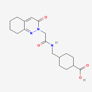 4-{[2-(3-OXO-2,3,5,6,7,8-HEXAHYDROCINNOLIN-2-YL)ACETAMIDO]METHYL}CYCLOHEXANE-1-CARBOXYLIC ACID