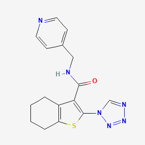 N-(pyridin-4-ylmethyl)-2-(1H-tetrazol-1-yl)-4,5,6,7-tetrahydro-1-benzothiophene-3-carboxamide