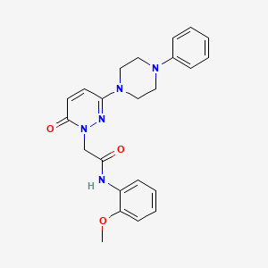 molecular formula C23H25N5O3 B4515662 N-(2-methoxyphenyl)-2-[6-oxo-3-(4-phenylpiperazin-1-yl)pyridazin-1(6H)-yl]acetamide 