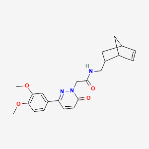 molecular formula C22H25N3O4 B4515678 N-(bicyclo[2.2.1]hept-5-en-2-ylmethyl)-2-[3-(3,4-dimethoxyphenyl)-6-oxopyridazin-1(6H)-yl]acetamide 