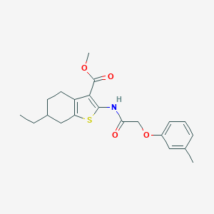 Methyl 6-ethyl-2-{[(3-methylphenoxy)acetyl]amino}-4,5,6,7-tetrahydro-1-benzothiophene-3-carboxylate