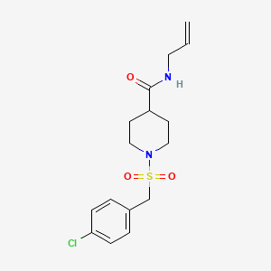 1-[(4-CHLOROPHENYL)METHANESULFONYL]-N-(PROP-2-EN-1-YL)PIPERIDINE-4-CARBOXAMIDE