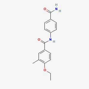 molecular formula C17H18N2O3 B4515717 N-(4-carbamoylphenyl)-4-ethoxy-3-methylbenzamide 