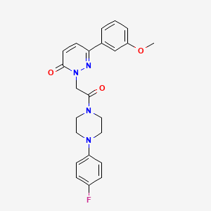 molecular formula C23H23FN4O3 B4515721 2-(2-(4-(4-fluorophenyl)piperazin-1-yl)-2-oxoethyl)-6-(3-methoxyphenyl)pyridazin-3(2H)-one 