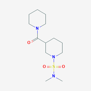 molecular formula C13H25N3O3S B4515732 N,N-dimethyl-3-(1-piperidinylcarbonyl)-1-piperidinesulfonamide 