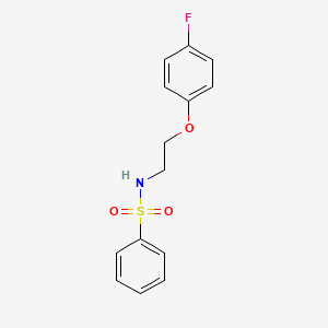 molecular formula C14H14FNO3S B4515737 N-(2-(4-fluorophenoxy)ethyl)benzenesulfonamide 