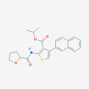 molecular formula C23H23NO4S B451574 Isopropyl 4-(2-naphthyl)-2-[(tetrahydro-2-furanylcarbonyl)amino]-3-thiophenecarboxylate 