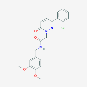 molecular formula C21H20ClN3O4 B4515742 2-(3-(2-chlorophenyl)-6-oxopyridazin-1(6H)-yl)-N-(3,4-dimethoxybenzyl)acetamide 