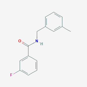 molecular formula C15H14FNO B4515773 3-fluoro-N-(3-methylbenzyl)benzamide 