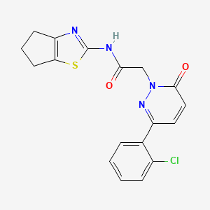 2-[3-(2-chlorophenyl)-6-oxopyridazin-1(6H)-yl]-N-[(2Z)-3,4,5,6-tetrahydro-2H-cyclopenta[d][1,3]thiazol-2-ylidene]acetamide