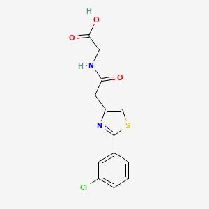 N-{[2-(3-chlorophenyl)-1,3-thiazol-4-yl]acetyl}glycine