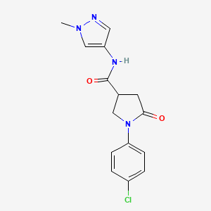 1-(4-chlorophenyl)-N-(1-methyl-1H-pyrazol-4-yl)-5-oxopyrrolidine-3-carboxamide