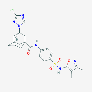 3-(3-chloro-1H-1,2,4-triazol-1-yl)-N-(4-{[(3,4-dimethyl-5-isoxazolyl)amino]sulfonyl}phenyl)-1-adamantanecarboxamide
