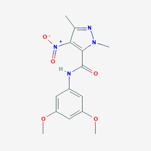 N-(3,5-dimethoxyphenyl)-1,3-dimethyl-4-nitro-1H-pyrazole-5-carboxamide