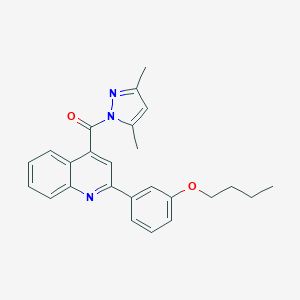 [2-(3-butoxyphenyl)-4-quinolyl](3,5-dimethyl-1H-pyrazol-1-yl)methanone