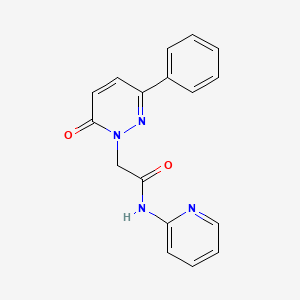 molecular formula C17H14N4O2 B4515845 2-(6-oxo-3-phenylpyridazin-1(6H)-yl)-N-(pyridin-2-yl)acetamide 