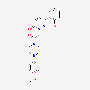 6-(4-fluoro-2-methoxyphenyl)-2-{2-[4-(4-methoxyphenyl)piperazino]-2-oxoethyl}-3(2H)-pyridazinone