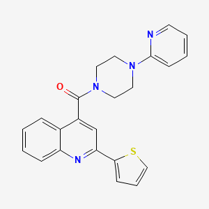 4-{[4-(2-pyridinyl)-1-piperazinyl]carbonyl}-2-(2-thienyl)quinoline