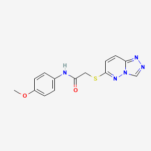 molecular formula C14H13N5O2S B4515854 N-(4-methoxyphenyl)-2-([1,2,4]triazolo[4,3-b]pyridazin-6-ylsulfanyl)acetamide 