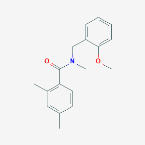 molecular formula C18H21NO2 B4515863 N-(2-methoxybenzyl)-N,2,4-trimethylbenzamide 