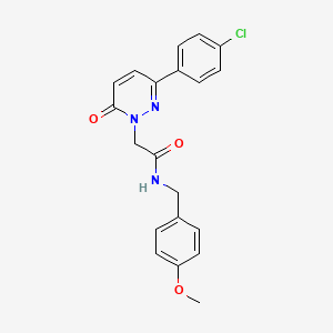 molecular formula C20H18ClN3O3 B4515882 2-(3-(4-chlorophenyl)-6-oxopyridazin-1(6H)-yl)-N-(4-methoxybenzyl)acetamide 